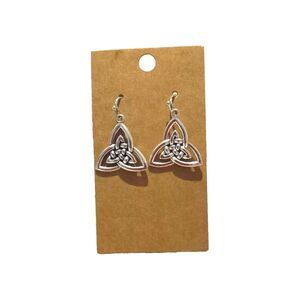 Silver Look Metal Earrings Celtic Old World Boho